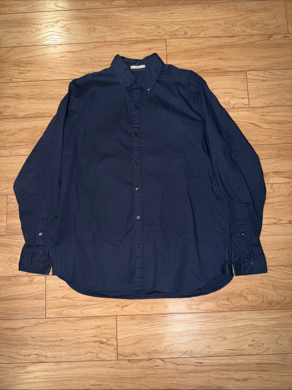 PD&C Navy Long-Sleeve Button-Down Shirt